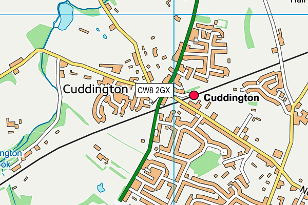 CW8 2GX map - OS VectorMap District (Ordnance Survey)