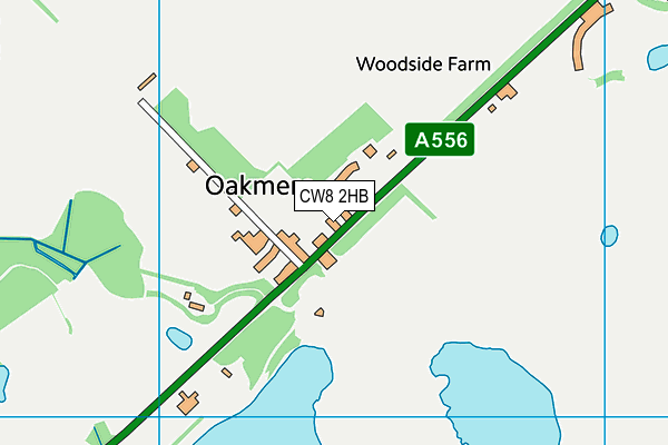 CW8 2HB map - OS VectorMap District (Ordnance Survey)