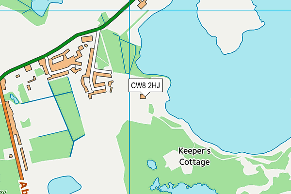 CW8 2HJ map - OS VectorMap District (Ordnance Survey)