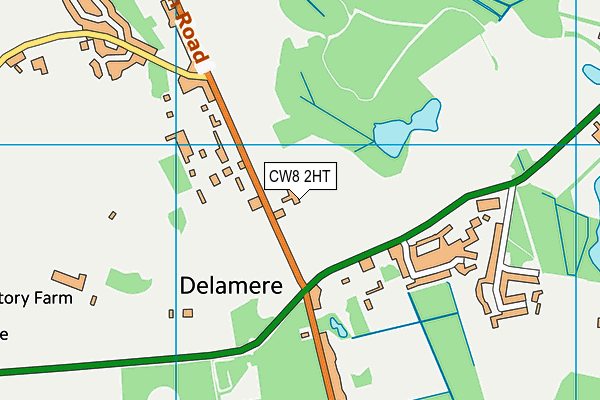 CW8 2HT map - OS VectorMap District (Ordnance Survey)