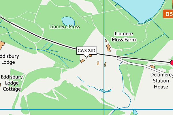 Delamere Forest Park map (CW8 2JD) - OS VectorMap District (Ordnance Survey)