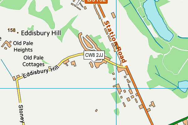 CW8 2JJ map - OS VectorMap District (Ordnance Survey)