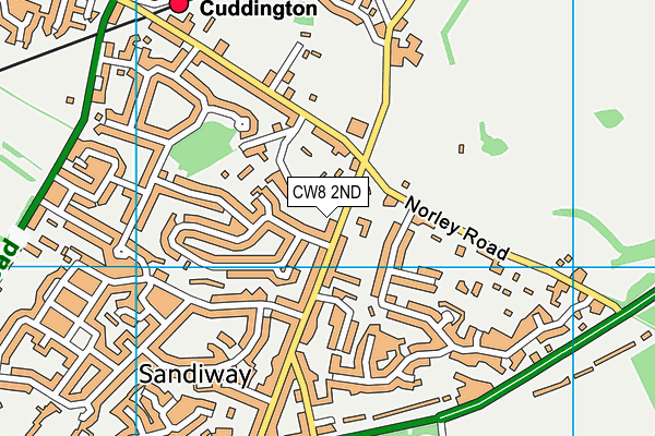 Sandiway Primary School map (CW8 2ND) - OS VectorMap District (Ordnance Survey)
