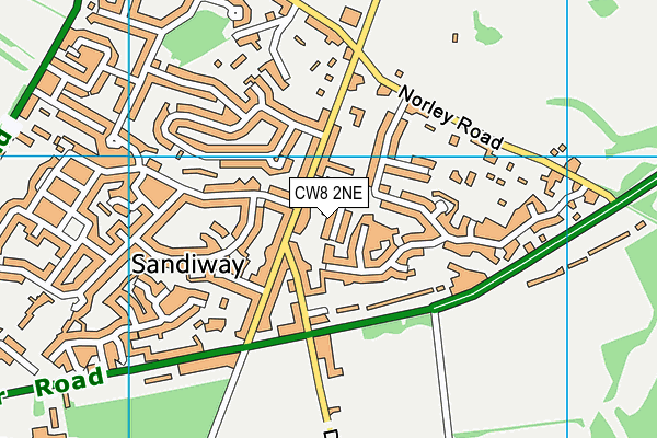 CW8 2NE map - OS VectorMap District (Ordnance Survey)
