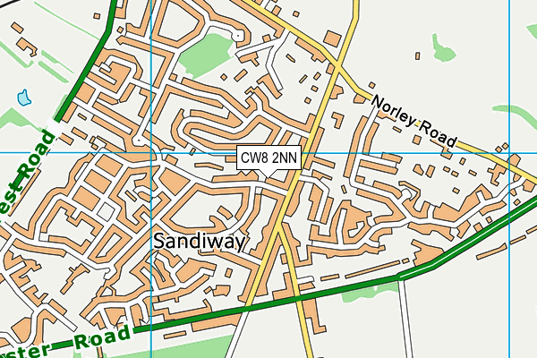 CW8 2NN map - OS VectorMap District (Ordnance Survey)