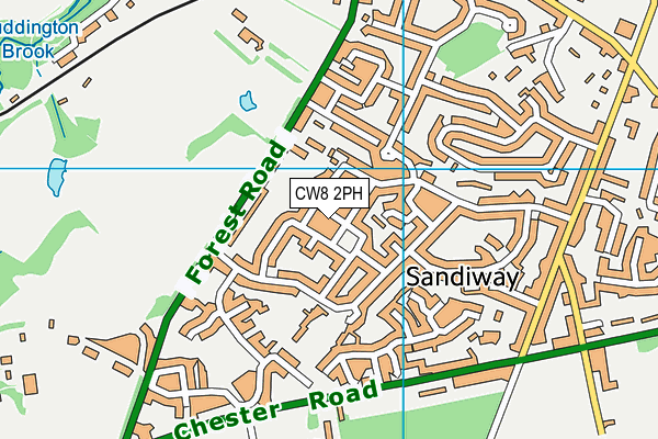 CW8 2PH map - OS VectorMap District (Ordnance Survey)