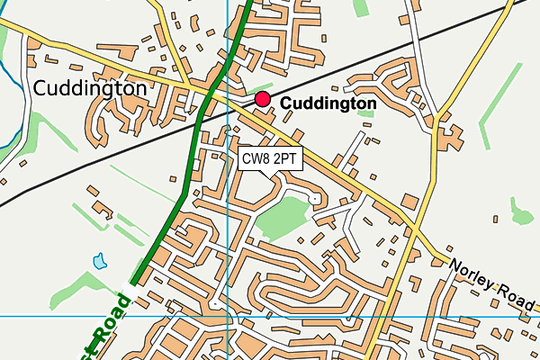 CW8 2PT map - OS VectorMap District (Ordnance Survey)