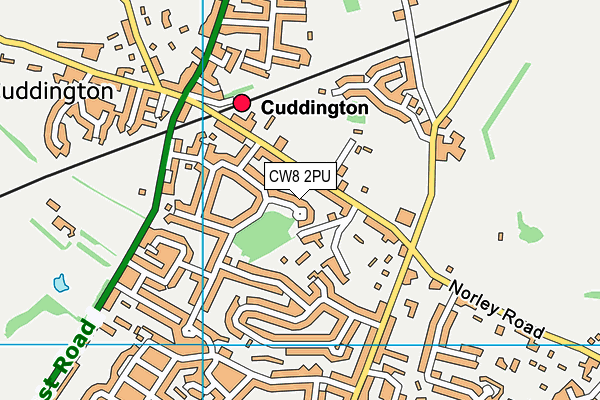 CW8 2PU map - OS VectorMap District (Ordnance Survey)