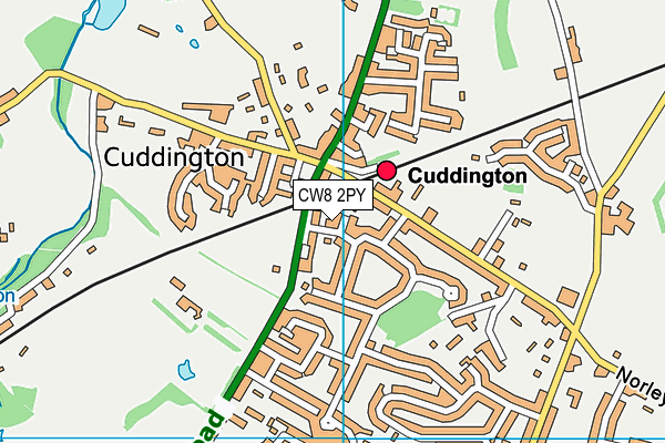 CW8 2PY map - OS VectorMap District (Ordnance Survey)