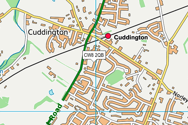 CW8 2QB map - OS VectorMap District (Ordnance Survey)