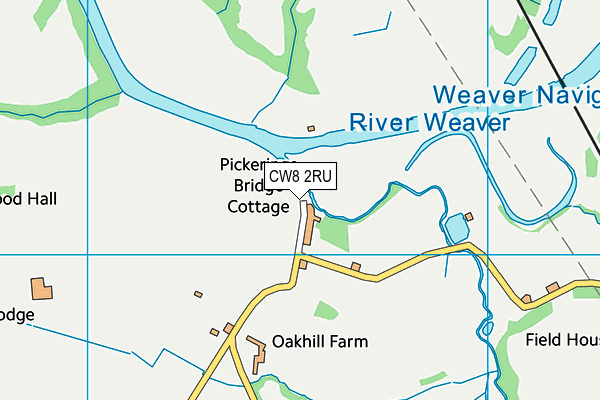 CW8 2RU map - OS VectorMap District (Ordnance Survey)