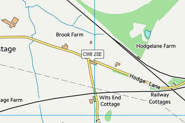 CW8 2SE map - OS VectorMap District (Ordnance Survey)