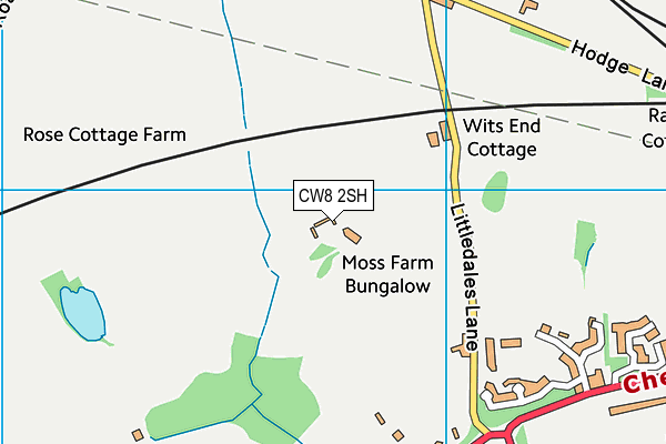 CW8 2SH map - OS VectorMap District (Ordnance Survey)