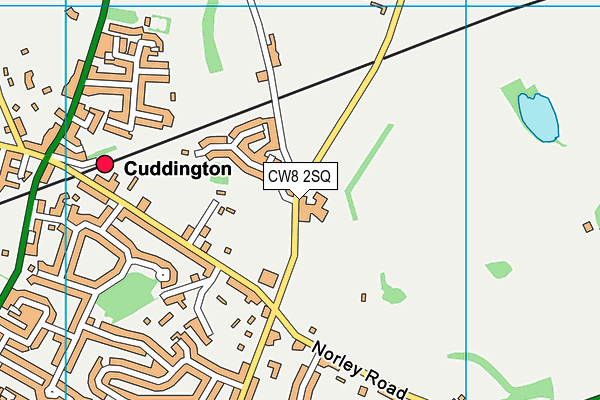 CW8 2SQ map - OS VectorMap District (Ordnance Survey)