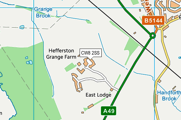 CW8 2SS map - OS VectorMap District (Ordnance Survey)