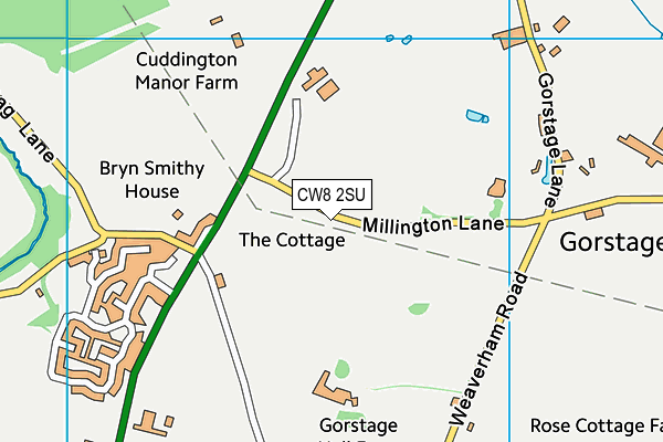 CW8 2SU map - OS VectorMap District (Ordnance Survey)