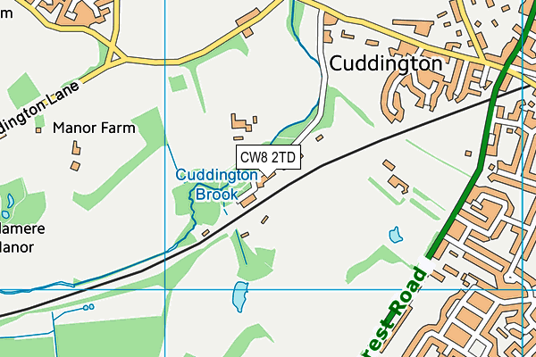 CW8 2TD map - OS VectorMap District (Ordnance Survey)