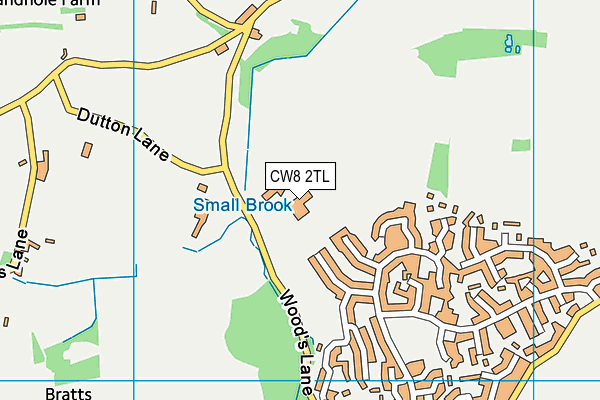 CW8 2TL map - OS VectorMap District (Ordnance Survey)