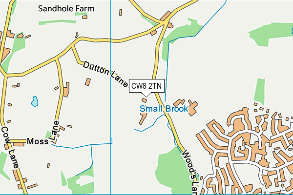 CW8 2TN map - OS VectorMap District (Ordnance Survey)