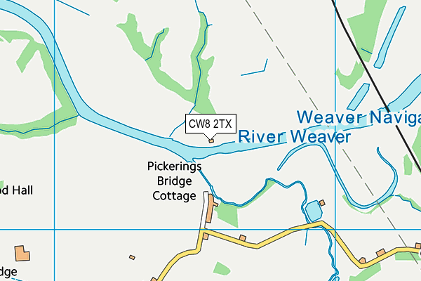 CW8 2TX map - OS VectorMap District (Ordnance Survey)