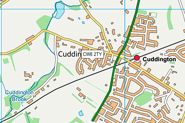 CW8 2TY map - OS VectorMap District (Ordnance Survey)