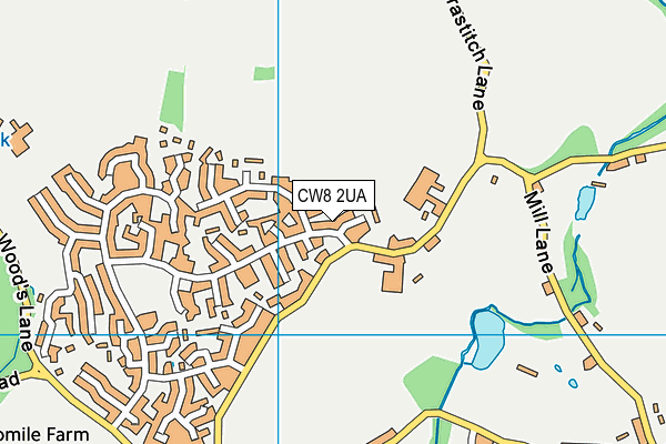 CW8 2UA map - OS VectorMap District (Ordnance Survey)