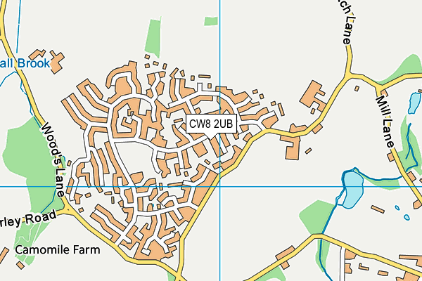 CW8 2UB map - OS VectorMap District (Ordnance Survey)