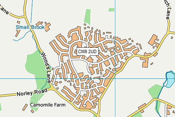 CW8 2UD map - OS VectorMap District (Ordnance Survey)