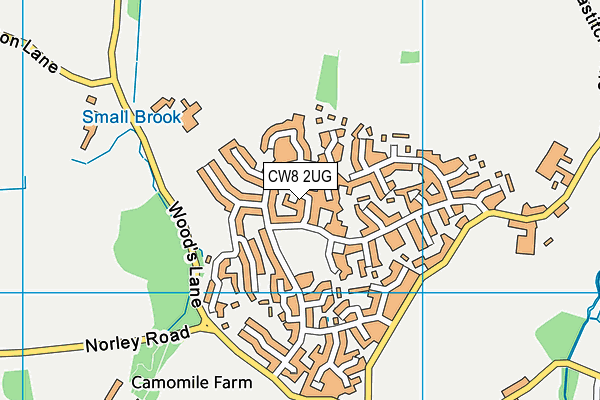 CW8 2UG map - OS VectorMap District (Ordnance Survey)