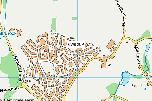 CW8 2UP map - OS VectorMap District (Ordnance Survey)