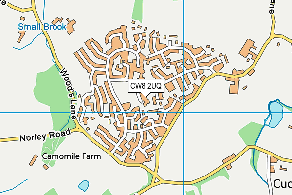 CW8 2UQ map - OS VectorMap District (Ordnance Survey)