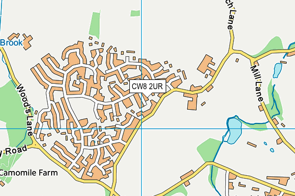 CW8 2UR map - OS VectorMap District (Ordnance Survey)
