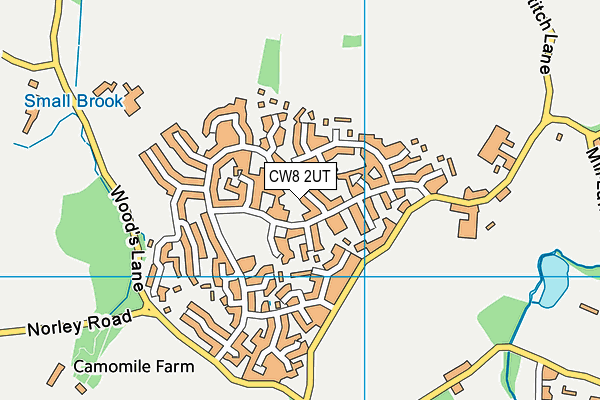 CW8 2UT map - OS VectorMap District (Ordnance Survey)