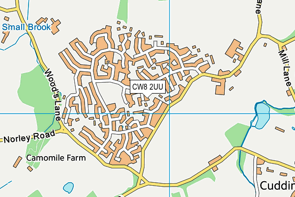 CW8 2UU map - OS VectorMap District (Ordnance Survey)