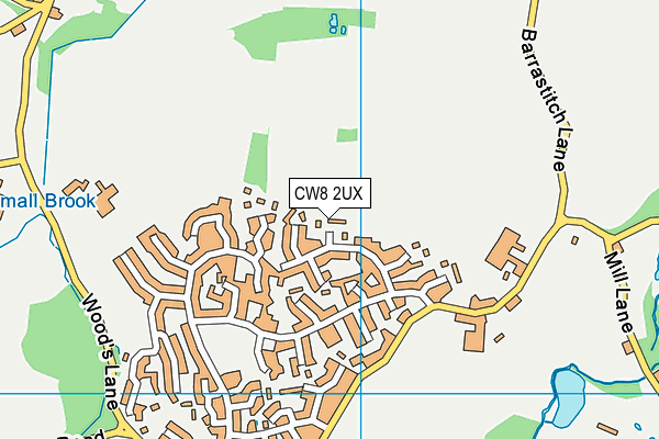 CW8 2UX map - OS VectorMap District (Ordnance Survey)