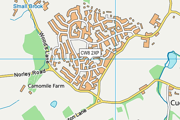 CW8 2XP map - OS VectorMap District (Ordnance Survey)