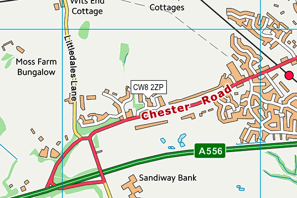 CW8 2ZP map - OS VectorMap District (Ordnance Survey)