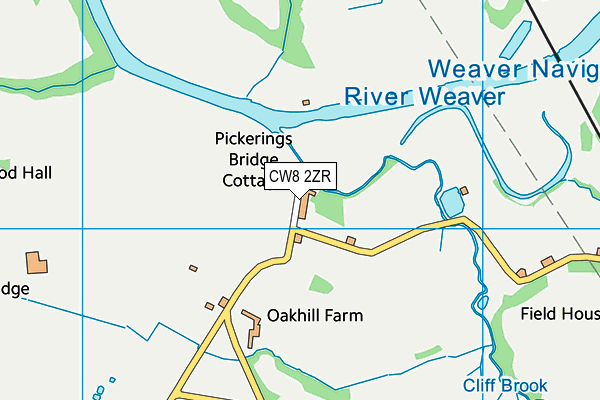 CW8 2ZR map - OS VectorMap District (Ordnance Survey)