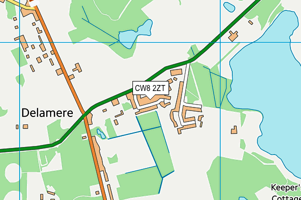 CW8 2ZT map - OS VectorMap District (Ordnance Survey)