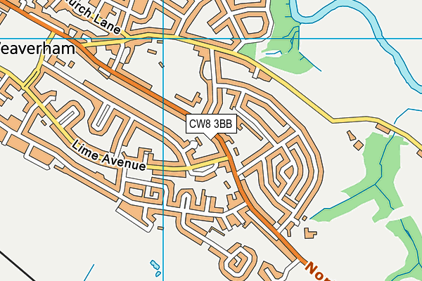 CW8 3BB map - OS VectorMap District (Ordnance Survey)