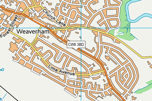 Weaverham Primary Academy map (CW8 3BD) - OS VectorMap District (Ordnance Survey)