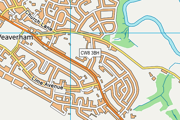 CW8 3BH map - OS VectorMap District (Ordnance Survey)