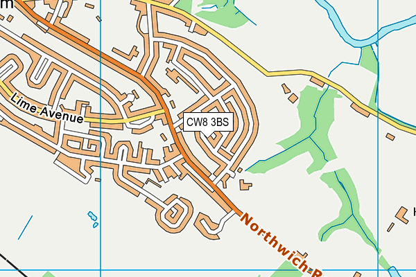 CW8 3BS map - OS VectorMap District (Ordnance Survey)