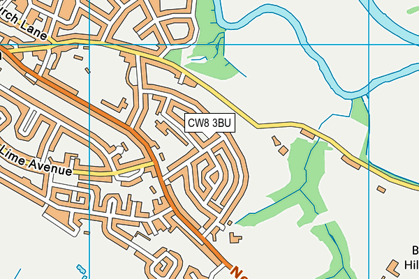 CW8 3BU map - OS VectorMap District (Ordnance Survey)