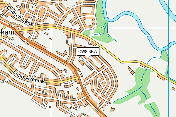 CW8 3BW map - OS VectorMap District (Ordnance Survey)