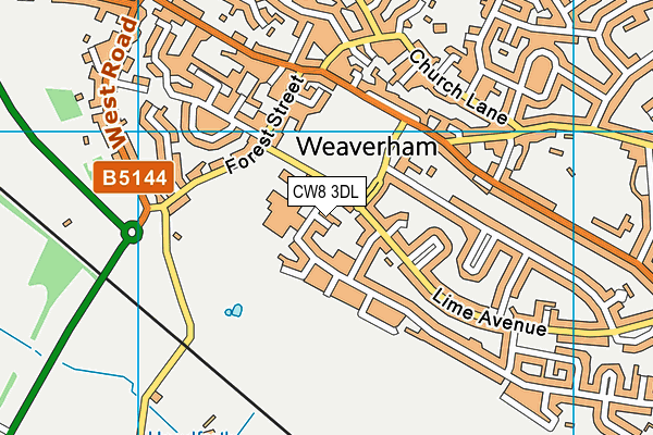 CW8 3DL map - OS VectorMap District (Ordnance Survey)