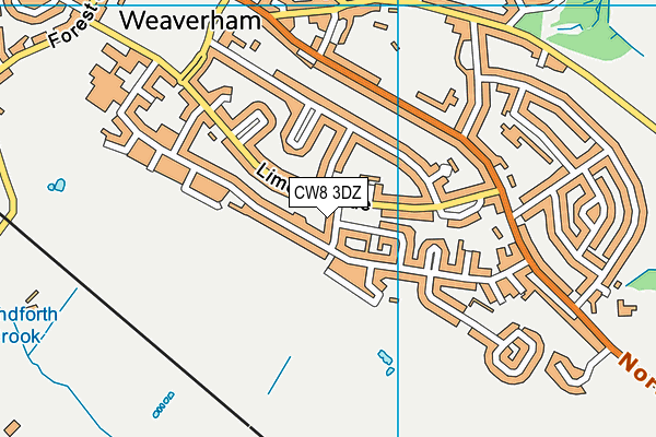 CW8 3DZ map - OS VectorMap District (Ordnance Survey)