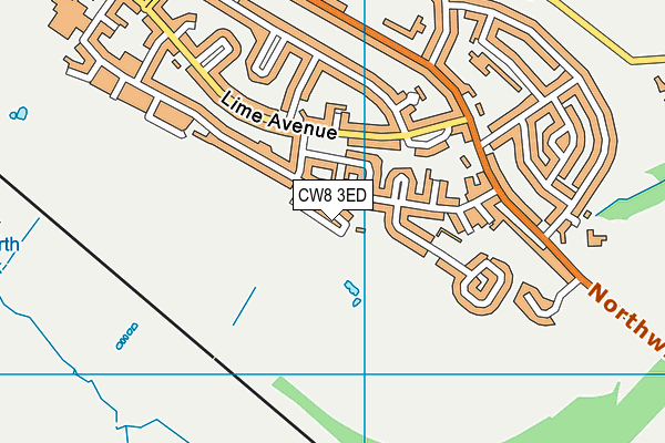CW8 3ED map - OS VectorMap District (Ordnance Survey)
