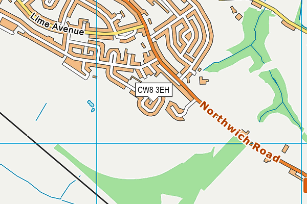 CW8 3EH map - OS VectorMap District (Ordnance Survey)