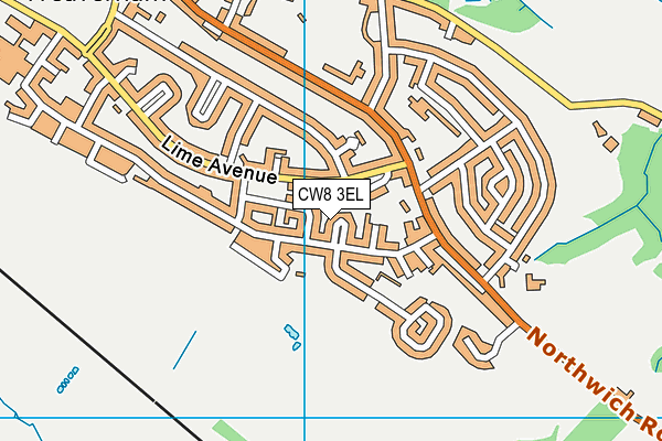 CW8 3EL map - OS VectorMap District (Ordnance Survey)